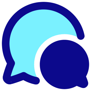 Chat Two Bubbles Oval Icon from Plump Pop - Free Set