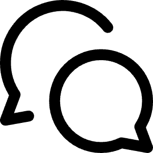 Chat Two Bubbles Oval Icon from Core Line - Free Set