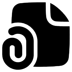 Email Attachment Document Icon from Plump Solid - Free Set