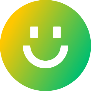 Happy Face Icon from Sharp Gradient- Free Set