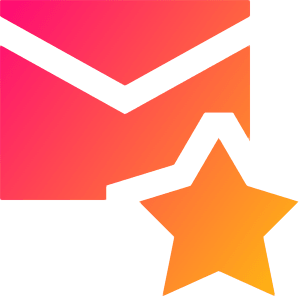 Inbox Favorite Icon from Sharp Gradient- Free Set