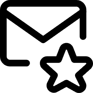 Inbox Favorite Icon from Core Line - Free Set