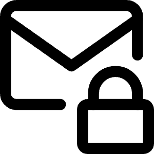 Inbox Lock Icon from Core Line - Free Set