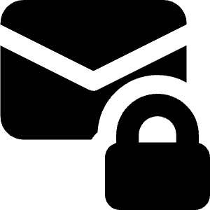 Inbox Lock Icon from Core Solid - Free Set