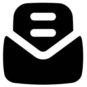 Inbox Open Icon from Flex Solid - Free Set