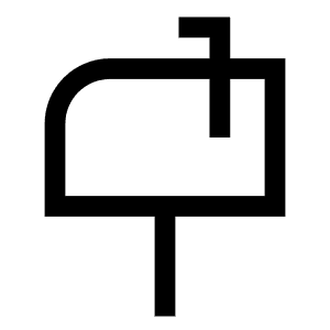 Inbox Post Icon from Sharp Line - Free Set