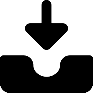 Inbox Tray 1 Icon from Core Solid - Free Set