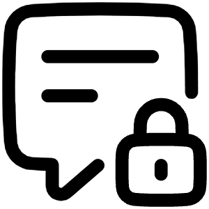 Lock Comment Security Icon from Plump Line - Free Set