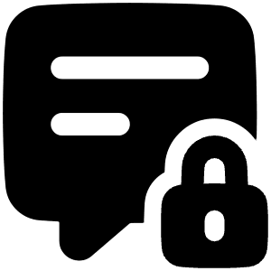 Lock Comment Security Icon from Plump Solid - Free Set