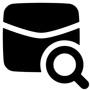Mail Search Icon from Plump Solid - Free Set