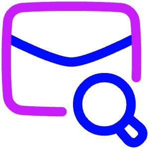 Mail Search Icon from Plump Neon - Free Set