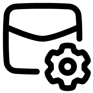 Mail Setting Icon from Plump Line - Free Set