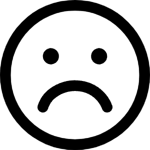 Sad Face Icon from Core Line - Free Set