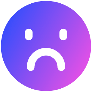 Sad Face Icon from Plump Gradient - Free Set