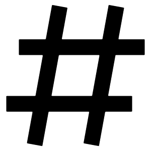 Sign Hashtag Icon from Sharp Solid - Free Set