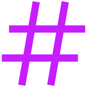 Sign Hashtag Icon from Sharp Neon - Free Set