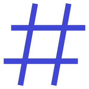 Sign Hashtag Icon from Sharp Duo - Free Set