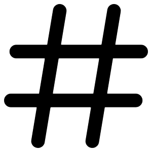 Sign Hashtag Icon from Core Remix - Free Set