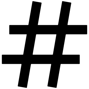 Sign Hashtag Icon from Sharp Remix - Free Set