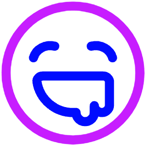 Smiley Drool Icon from Plump Neon - Free Set