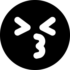 Smiley Emoji Kiss Nervous Icon from Core Solid - Free Set