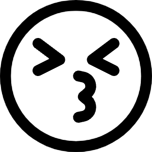 Smiley Emoji Kiss Nervous Icon from Core Line - Free Set