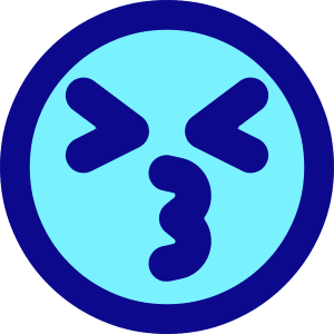 Smiley Emoji Kiss Nervous Icon from Core Pop - Free Set