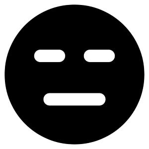 Smiley Indiferent Icon from Plump Solid - Free Set