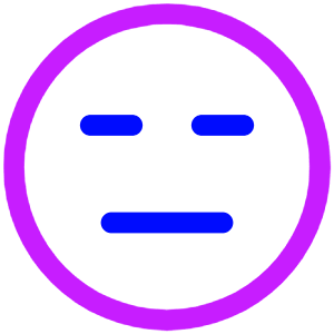 Smiley Indiferent Icon from Plump Neon - Free Set