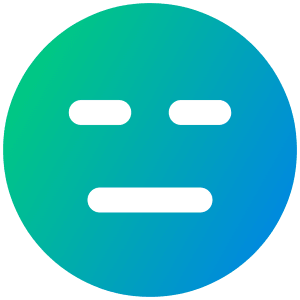 Smiley Indiferent Icon from Plump Gradient - Free Set