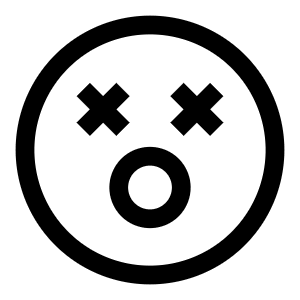 Smiley Shocked Icon from Sharp Line - Free Set