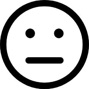 Straight Face Icon from Core Line - Free Set