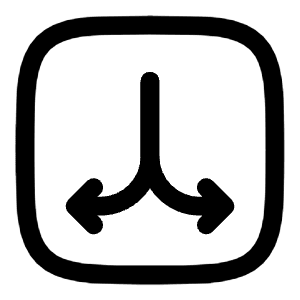 Branching Paths Down Icon from Solar Linear Set