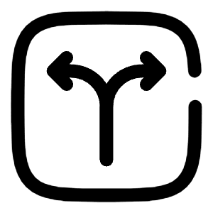 Branching Paths Up Icon from Solar Broken Set