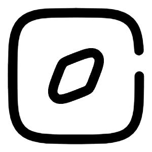 Compass Square Icon from Solar Broken Set