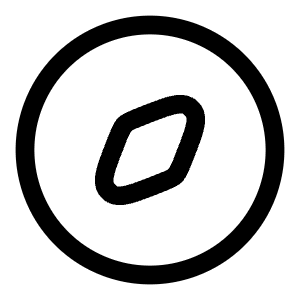 Compass Icon from Solar Linear Set