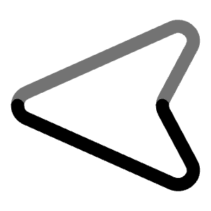 Map Arrow Left Icon from Solar Line Duotone Set