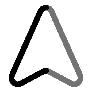 Map Arrow Up Icon from Solar Line Duotone Set
