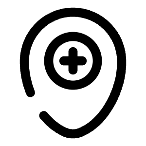 Map Point Hospital Icon from Solar Broken Set