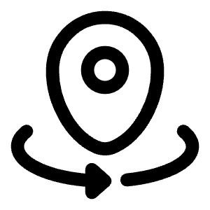 Map Point Rotate Icon from Solar Linear Set