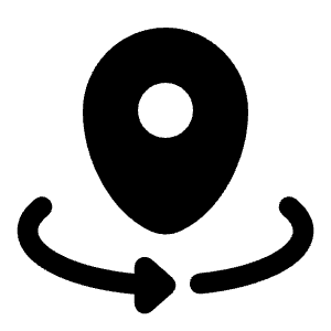 Map Point Rotate Icon from Solar Bold Set