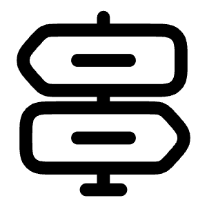 Signpost 2 Icon from Solar Linear Set