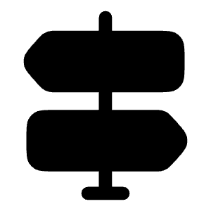 Signpost Icon from Solar Bold Set