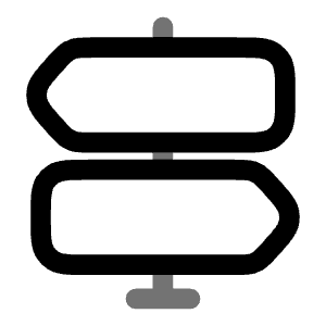 Signpost Icon from Solar Line Duotone Set