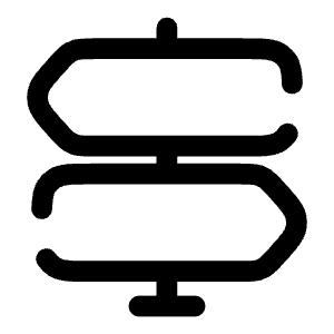Signpost Icon from Solar Broken Set