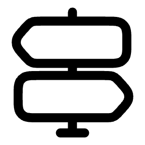 Signpost Icon from Solar Linear Set