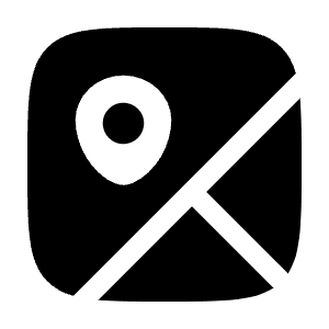 Streets Map Point Icon from Solar Bold Set