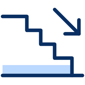 Staircase Down 2 Icon from Cyber Duotone - Free Set