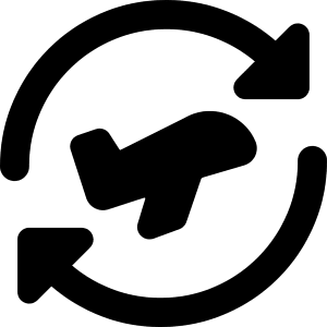 Airport Plane Transit Icon from Core Remix - Free Set