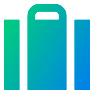 Baggage Icon from Sharp Gradient- Free Set